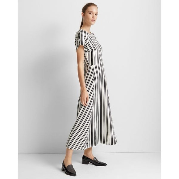 NWT Club Monaco Striped Midi Dress - Picture 4 of 6